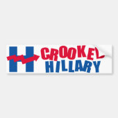 GEKROOKT HILLARI 2016 - -  BUMPERSTICKER (Voorkant)
