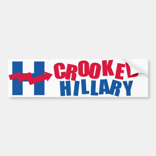 GEKROOKT HILLARI 2016 - -  BUMPERSTICKER (Voorkant)