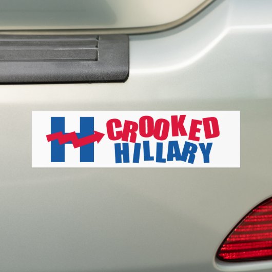 GEKROOKT HILLARI 2016 BUMPERSTICKER (Op auto)