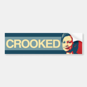 GEKROOKT HILLARY - Anti-Hillary Propaganda -  Bumpersticker