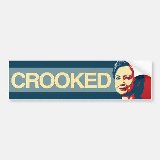 GEKROOKT HILLARY - Anti-Hillary Propaganda -  Bumpersticker (Voorkant)