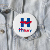 GEKROOKT HILLARY IS EEN LIAR - Anti-Hillary - Ronde Button 4,0 Cm (In situ)