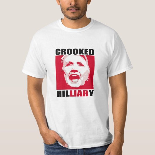 GEKROOKT HILLIAIR - Anti-Hillary - T-shirt (Voorkant)