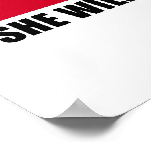 GEKROOKT HILLIAIR - Ze zal je kinderen opeten - an Poster (Hoek)