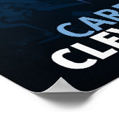 GEKROOKT VANG BLAUW HOESJE POSTER (Hoek)