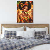 Gekroond in Erfgoed Canvas Afdruk (Insitu (Slaapkamer))