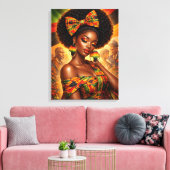 Gekroond in Erfgoed Canvas Afdruk (Insitu (Woonkamer))