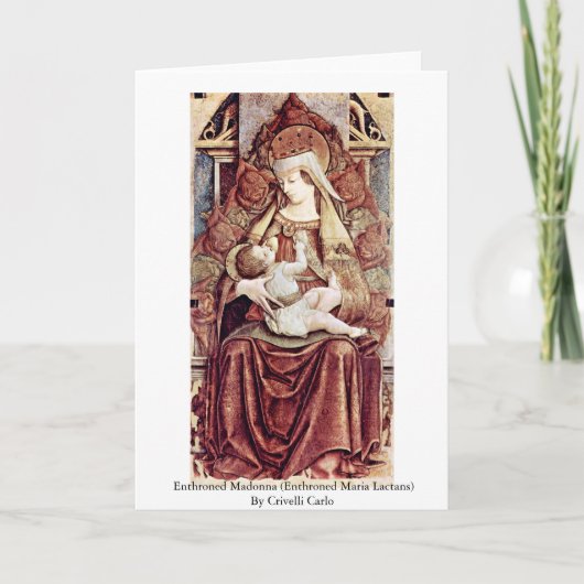 Gekroond Madonna (Gekroond Maria Lactans) Kaart (Voorkant)