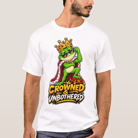 Gekroond & Onverstoorbaar – Grappige Kikkervorst T-shirt (Voorkant)