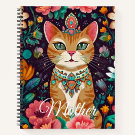 Gekroonde Bejewelled Kat Notitieboek