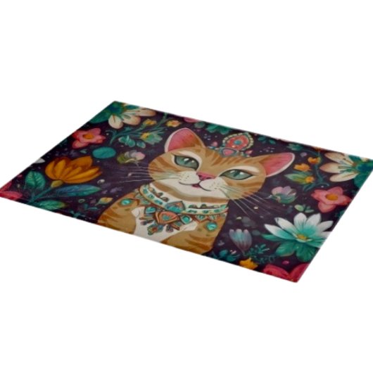 Gekroonde Bejewelled Kat Snijplank