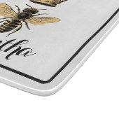 gekroonde bijenkoningin snijplank (Hoek)