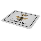 gekroonde bijenkoningin snijplank (Hoek)