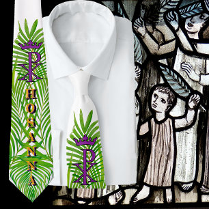 Gekroonde Chi Rho HOSANNA Palmzondag Stropdas