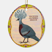 Gekroonde Duif Bloem Keramisch Ornament (Links)