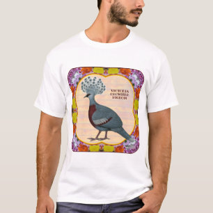 Gekroonde Duif Bloem T-shirt