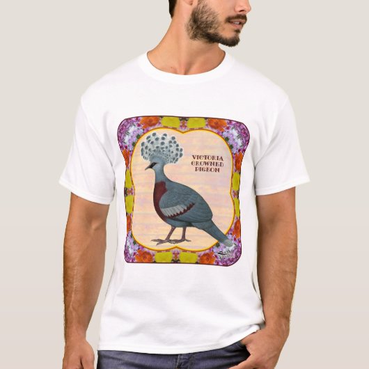 Gekroonde Duif Bloem T-shirt (Voorkant)