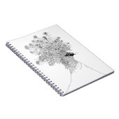 Gekroonde Duif Spiraal Notebook Notitieboek (Rechterzijde)