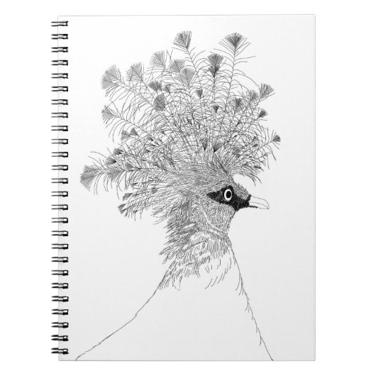 Gekroonde Duif Spiraal Notebook Notitieboek (Voorkant)