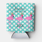 gekroonde flamingo gepersonaliseerde Koelbox Blikjeskoeler (Voorkant)