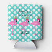 gekroonde flamingo gepersonaliseerde Koelbox Blikjeskoeler (Achterkant)