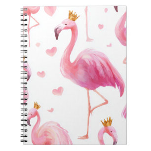Gekroonde Flamingo – Luxe Eiland Sfeer Notitieboek