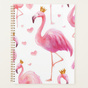 Gekroonde Flamingo – Luxe Eiland Sfeer Planner