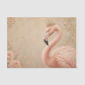 Gekroonde Flamingo Vintage Decoupage Tissuepapier (Voorkant)