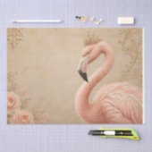 Gekroonde Flamingo Vintage Decoupage Tissuepapier (Craft)