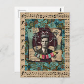  gekroonde heer "True Love" Briefkaart (Voorkant / Achterkant)