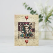  gekroonde heer "True Love" Briefkaart (Staand voorkant)