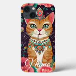 Gekroonde Kat Met Edelstenen Case-Mate iPhone Case