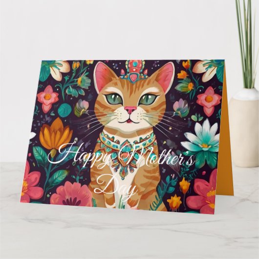 Gekroonde Kat Met Edelstenen Kaart (Voorkant)