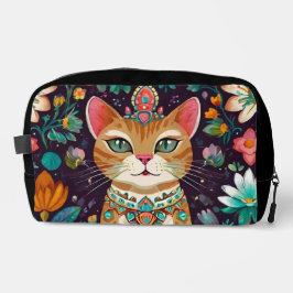 Gekroonde Kat Met Edelstenen Toilettasje