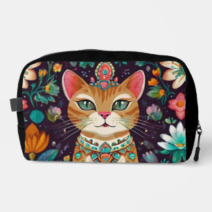 Gekroonde Kat Met Edelstenen Toilettasje