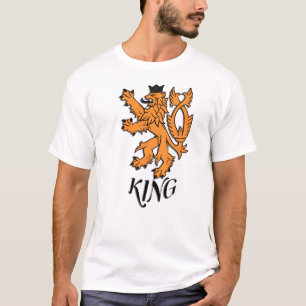 Gekroonde Leeuw Heraldisch Embleem Koninklijke L T-shirt