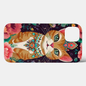 gekroonde met juwelen versierde kat Case-Mate iPhone case (Achterkant (horizontaal))