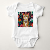 gekroonde met juwelen versierde kat romper (Voorkant)