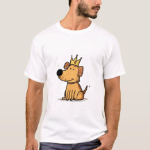 Gekroonde Pup - Cute Tekenfilm Hond Koning