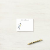 Gekroonde reiger vogel cartoonillustratie  post-it® notes (Op bureau)