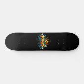 Gekroonde Straatkoning Graffiti Persoonlijk Skateboard (Horizontaal)