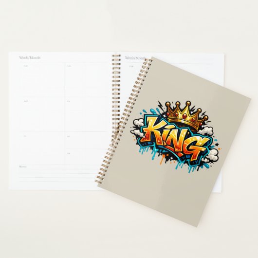 Gekroonde Straatkoning Graffiti Planner (Display)