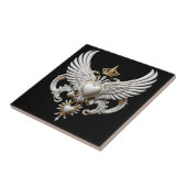 Gekroonde Vleugels Embleem Tegeltje (Zijkant)