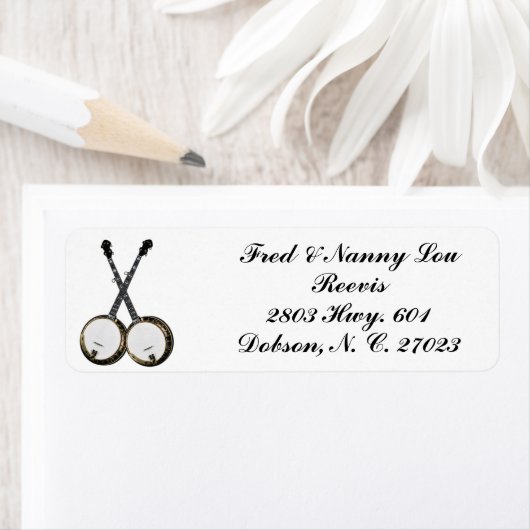 GEKROSEERDE BANJOS ETIKET (Insitu)