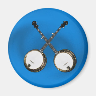GEKROSEERDE BANJOS MAGNET