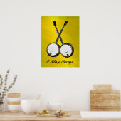 GEKROSEERDE BANJOS-POSTER POSTER (Keuken)