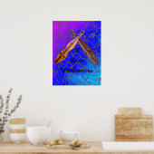 GEKROSEERDE DULCIMERS-POSTER POSTER (Keuken)