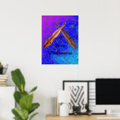 GEKROSEERDE DULCIMERS-POSTER POSTER (Thuiskantoor)