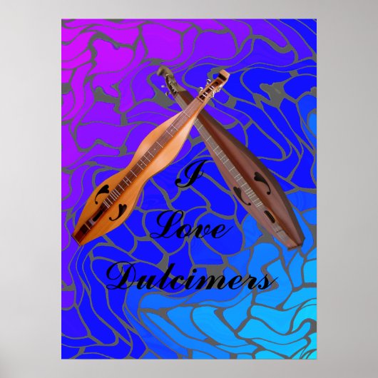 GEKROSEERDE DULCIMERS-POSTER POSTER (Voorkant)