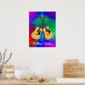 GEKROSEERDE GUITARS-POSTERS POSTER (Keuken)